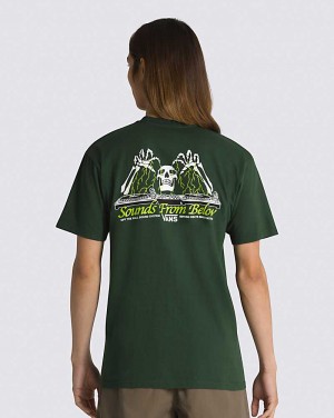 Vans Sounds From Below Men T Shirts Green | CY1-2731