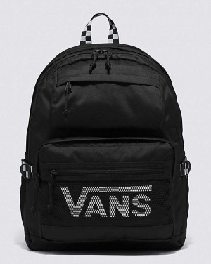 Vans Stasher Men Backpacks Black / White / White | QZ1-3040