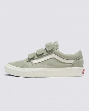 Vans Suede Canvas Old Skool V Shoe Women Sneakers Light Green | KG1-1290