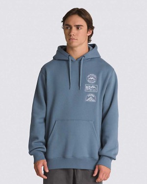 Vans Sun Peak Pullover Men Hoodie Blue | QJ1-7826