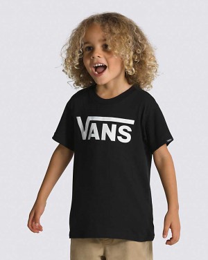 Vans Toddler Classic Kids Kids' T Shirts Black / White | BE1-5666