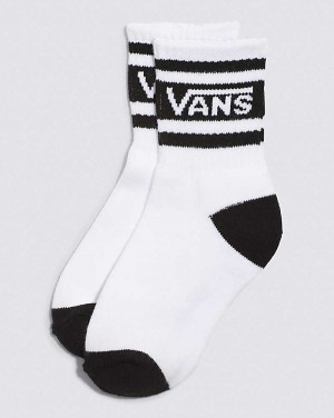 Vans Toddler Drop V 2-4Yrs 1 Pack Rox Crew Kids' Socks White / Black | HY1-5391