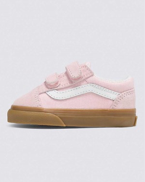 Vans Toddler Old Skool V Corduroy Shoe Kids' Sneakers Pink | CY1-4295