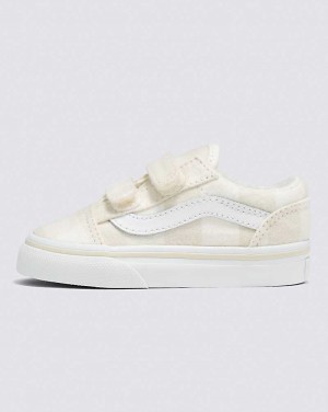 Vans Toddler Old Skool V Sherpa Shoe Kids' Sneakers White / White | RC1-9529