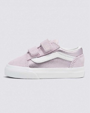 Vans Toddler Old Skool V Shoe Kids' Sneakers Purple | BB1-9248