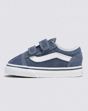 Vans Toddler Old Skool V Suede Shoe Kids' Sneakers Indigo | WL1-8068