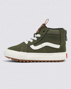 Vans Toddler Sk8-Hi Zip MTE-1 Shoe Kids' High Top Sneakers Green | ZE1-7571