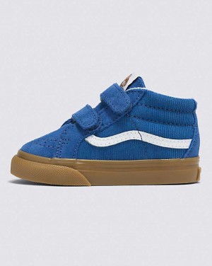 Vans Toddler Sk8-Mid Reissue V Corduroy Shoe Kids' Sneakers Blue | QA1-6073