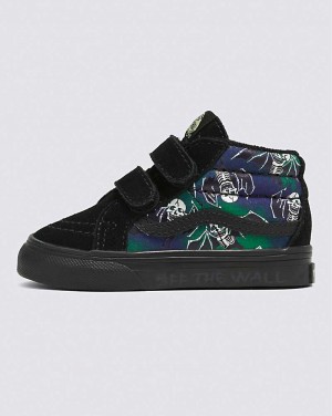 Vans Toddler Sk8-Mid Reissue V Glow Shoe Kids' Sneakers Navy / Black Multicolor | UT1-3601