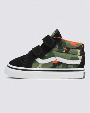 Vans Toddler Sk8-Mid Reissue V Shoe Kids' Sneakers Camo Black / Multicolor | OU1-0690