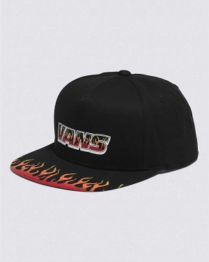 Vans Up In Flames Snapback Kids' Hats Black | QF1-6593