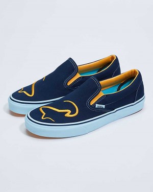 Vans X Saving Our Sharks Classic Slip-On Shoe Women Slip On Shoes Navy | BZ1-2844