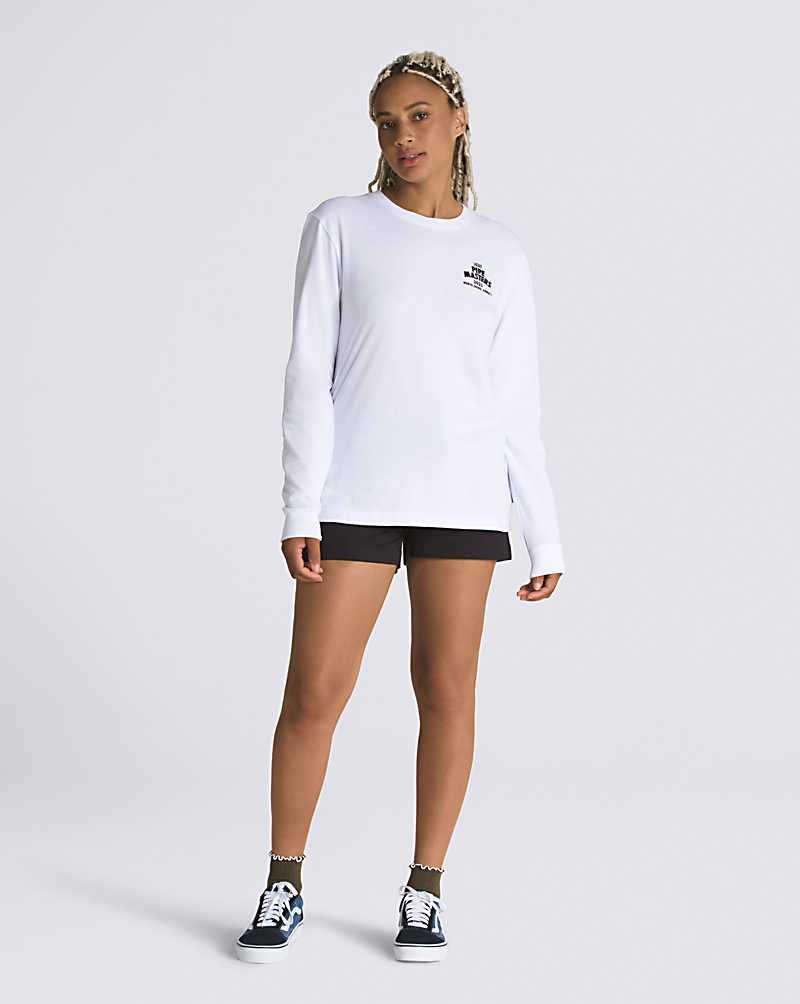 Vans 2023 Pipe Masters BFF Long Sleeve Women T Shirts White | CT1-5343