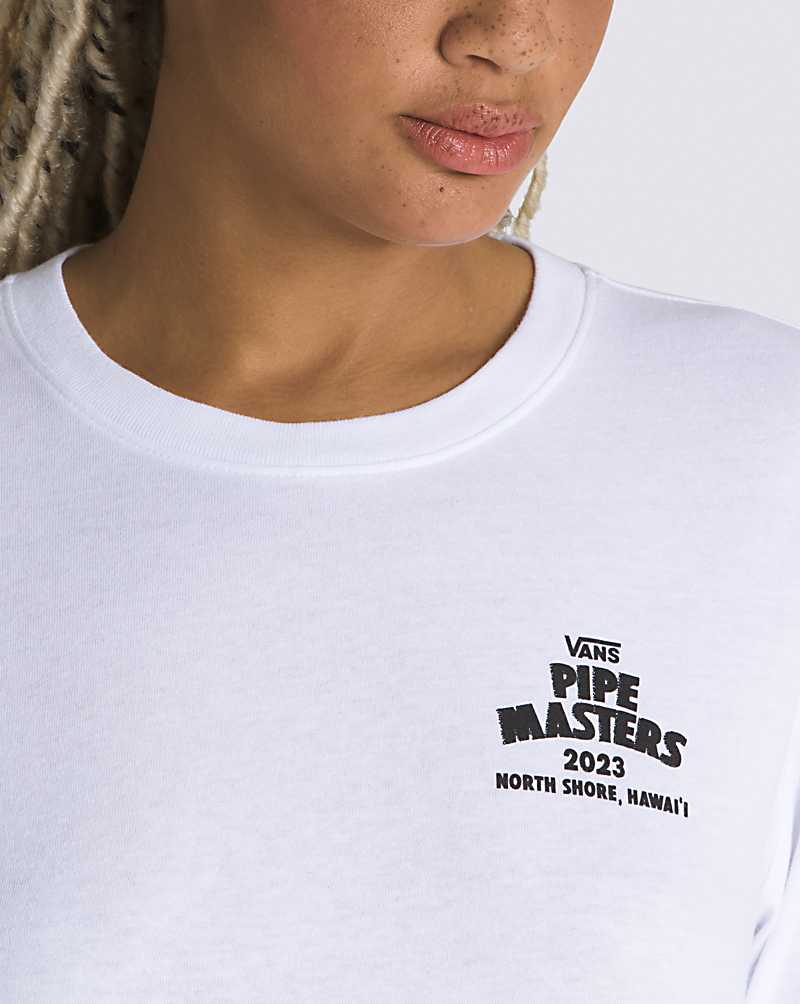 Vans 2023 Pipe Masters BFF Long Sleeve Women T Shirts White | CT1-5343