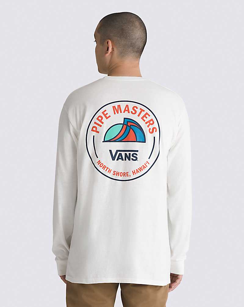 Vans 2023 Pipe Masters Lock Up Long Sleeve Women T Shirts White | BA1-6401