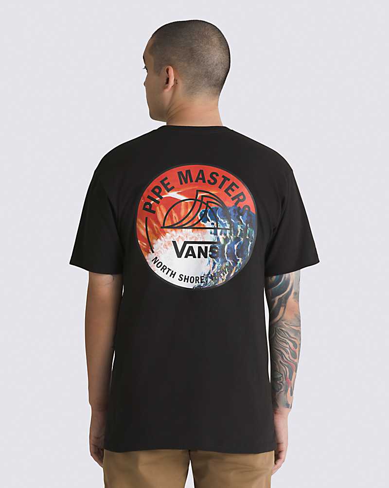 Vans 2023 Pipe Masters Lock Up Men T Shirts Black | YD1-1142