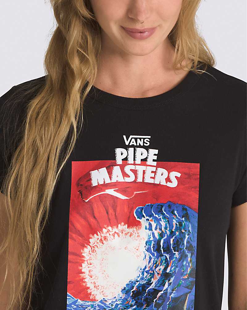 Vans 2023 Pipe Masters Mini Men T Shirts Black | DS1-5069