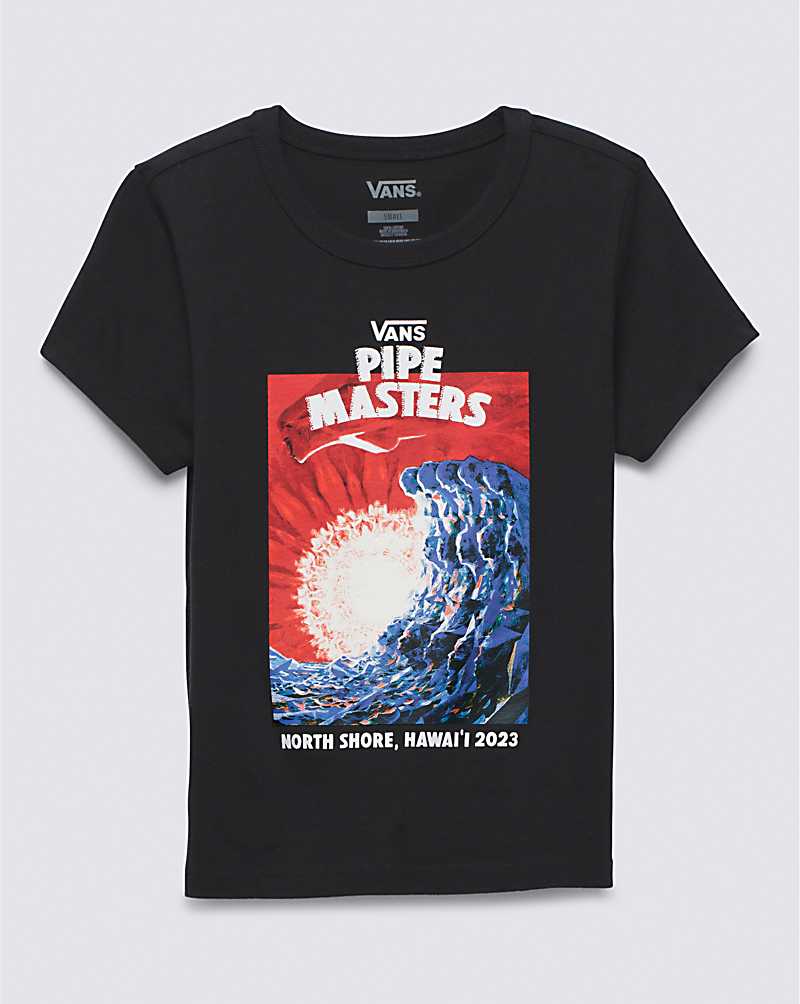 Vans 2023 Pipe Masters Mini Men T Shirts Black | DS1-5069