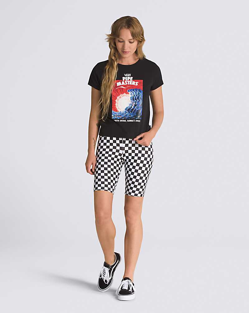 Vans 2023 Pipe Masters Mini Women T Shirts Black | PW1-0373