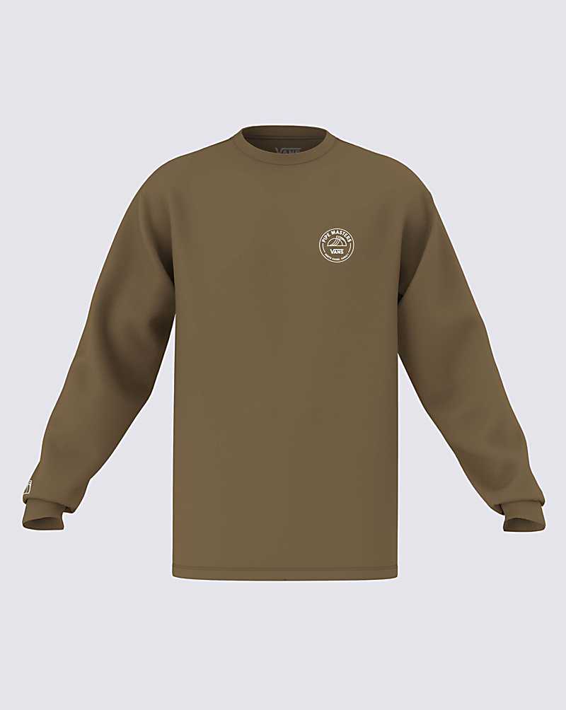 Vans 2023 Pipe Masters Poster Long Sleeve Women T Shirts Olive | DO1-1651