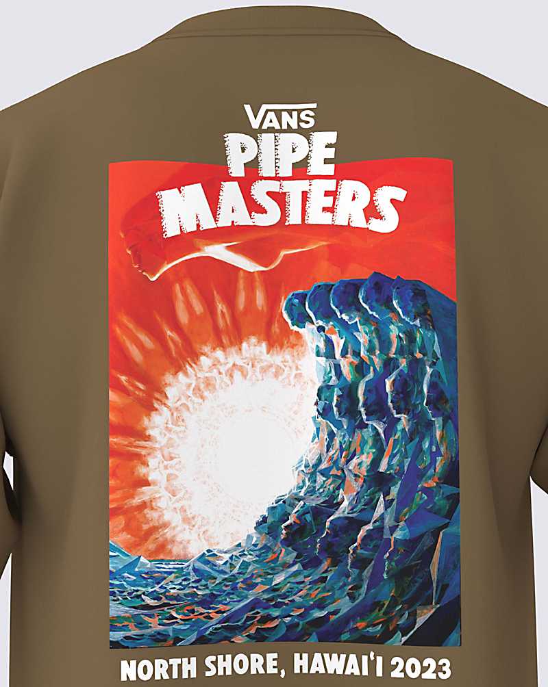 Vans 2023 Pipe Masters Poster Long Sleeve Women T Shirts Olive | DO1-1651