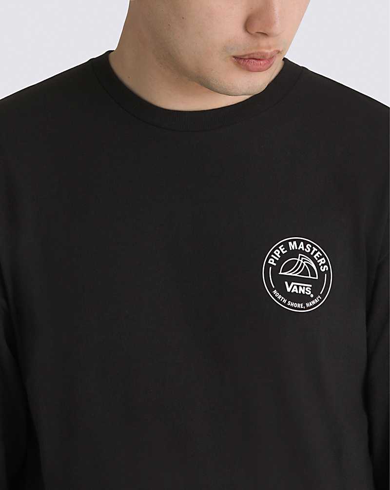 Vans 2023 Pipe Masters Poster Long Sleeve Women T Shirts Black | QI1-4530