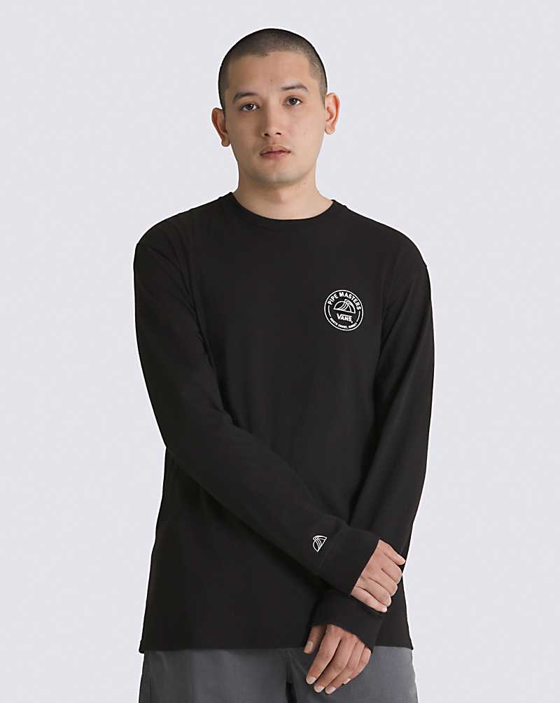 Vans 2023 Pipe Masters Poster Long Sleeve Men T Shirts Black | LZ1-2928