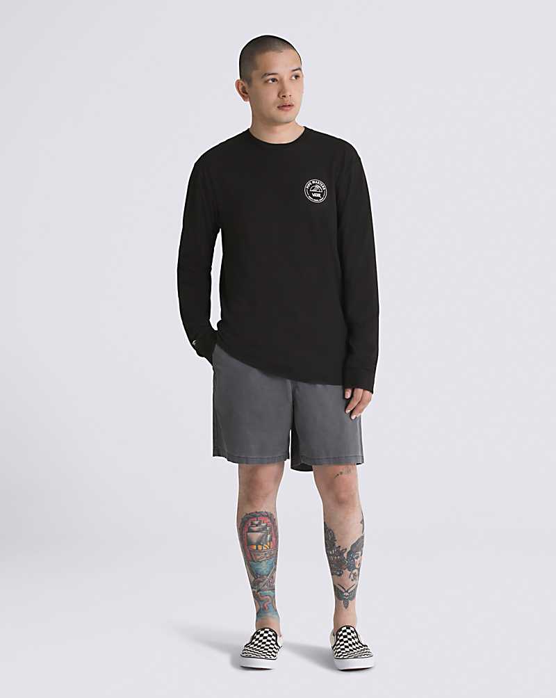 Vans 2023 Pipe Masters Poster Long Sleeve Men T Shirts Black | LZ1-2928