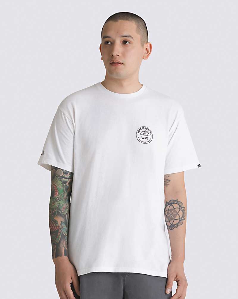 Vans 2023 Pipe Masters Poster Men T Shirts White | BK1-8762