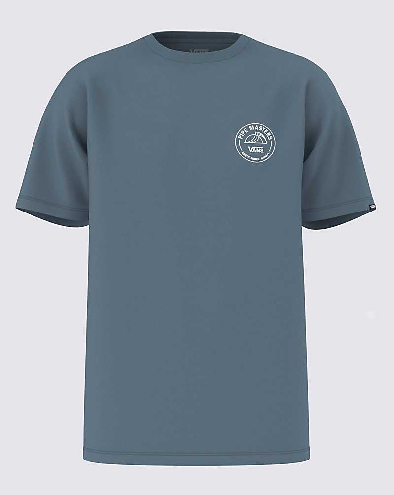 Vans 2023 Pipe Masters Poster Men T Shirts Blue | WI1-3366