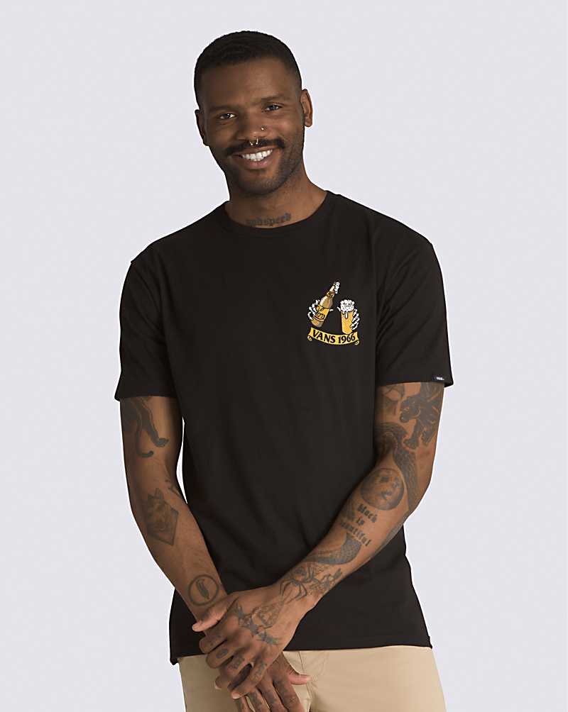 Vans 66 Below Men T Shirts Black | ZF1-0092