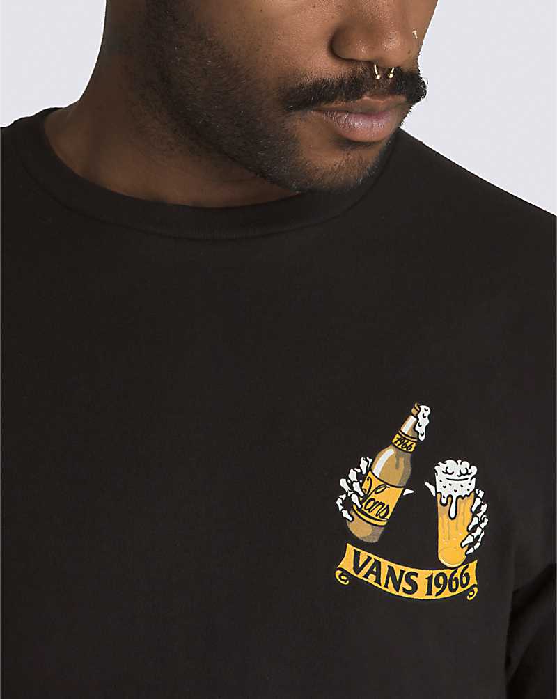 Vans 66 Below Men T Shirts Black | ZF1-0092