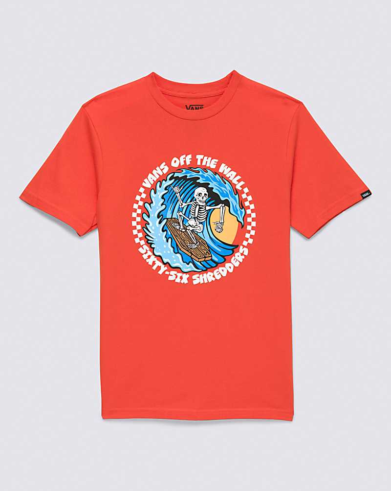 Vans 66 Shredders Kids' T Shirts Orange | MF1-3956