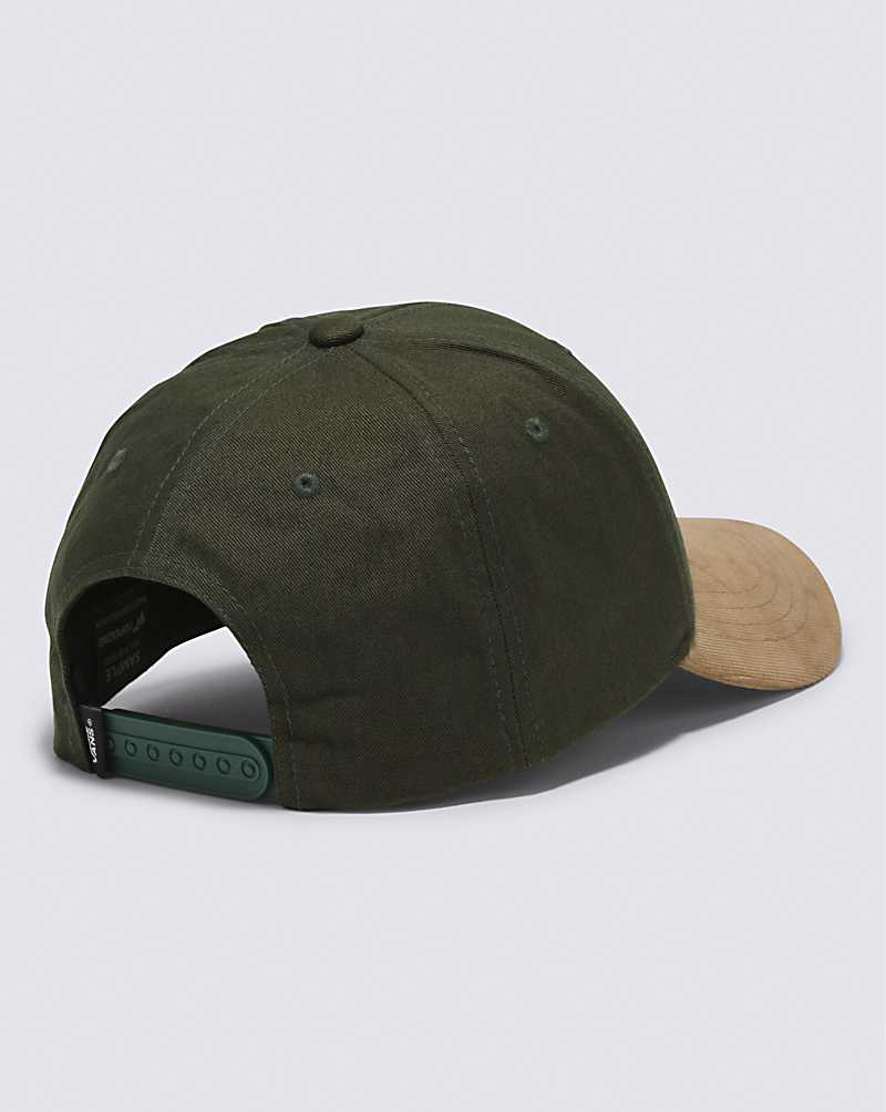 Vans 66 Structured Jockey Men Hats Deep Green | SD1-9621