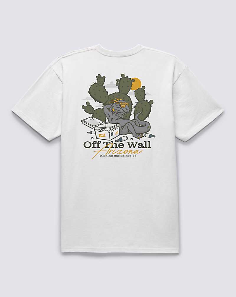 Vans AZ Kickback Men T Shirts White | FE1-3311