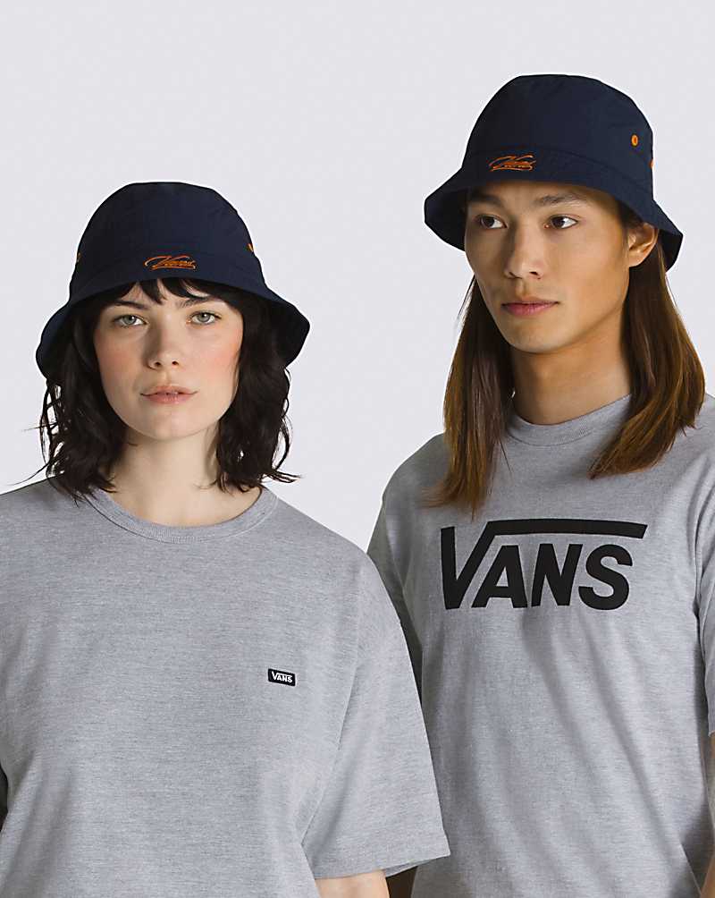 Vans Academy Bucket Men Hats Blue | ER1-4200