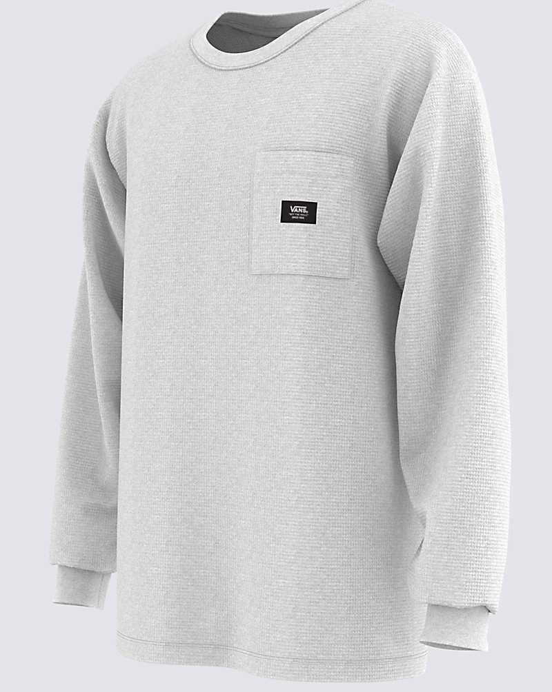 Vans Alder Long SLeeve Pocket Thermal Men Sweatshirts Grey | WU1-6934