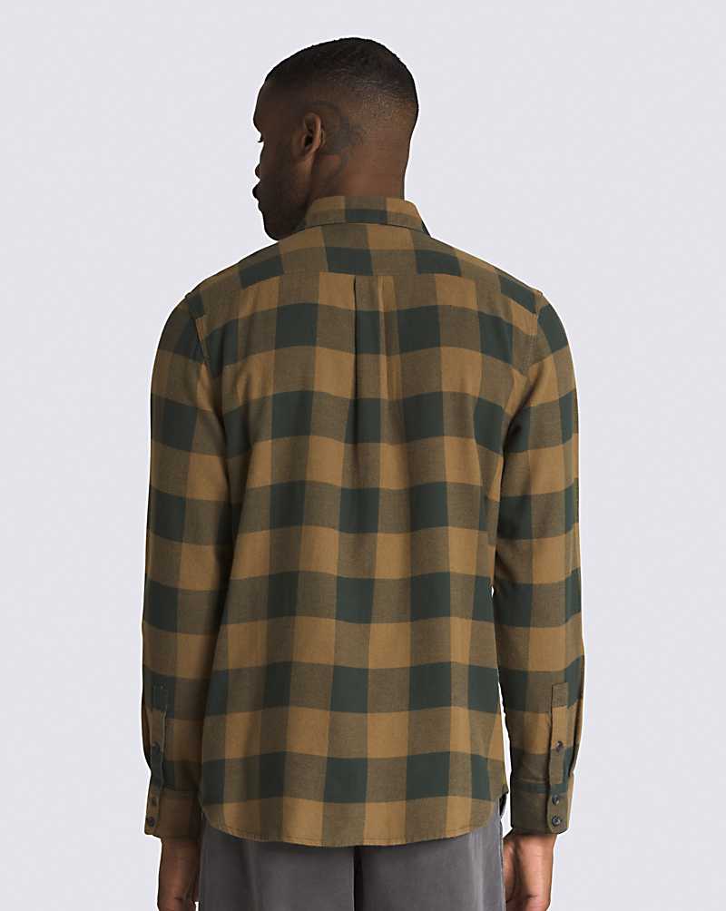 Vans Aliso Long Sleeve Buttondown Men Shirts Deep Green / Olive | RM1-8412