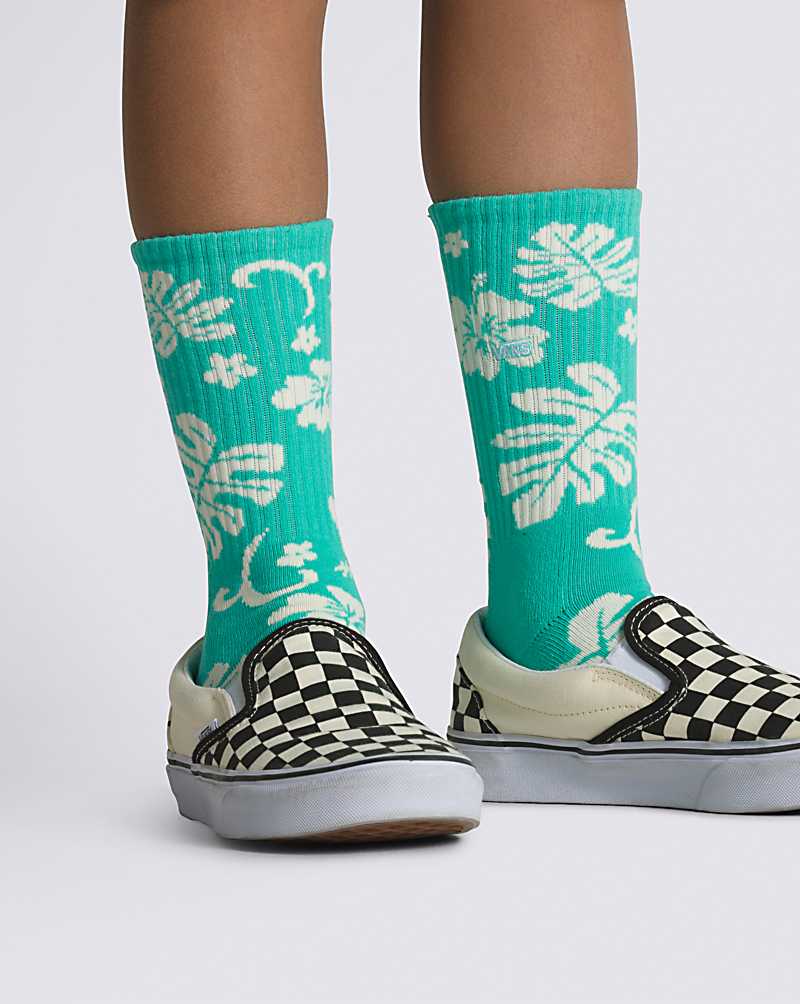 Vans Always Sunny Crew Kids' Socks Green | SD1-4379