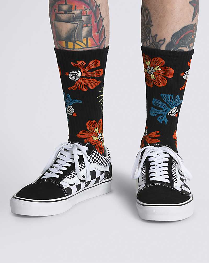 Vans Amusement 66 Crew Men Socks Black | SM1-8008