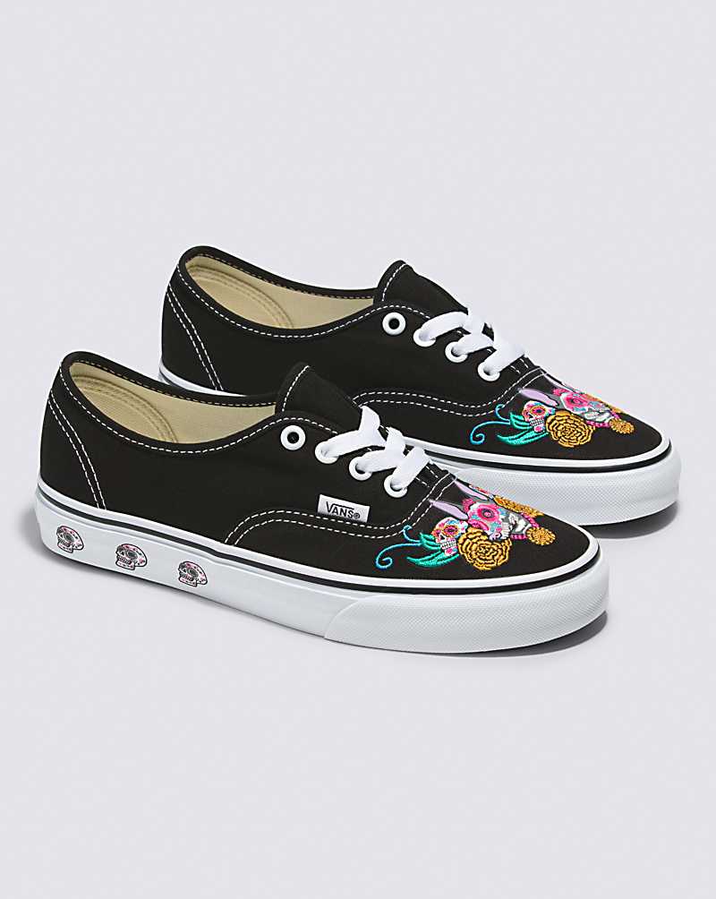 Vans Authentic Dia De Los Muertos Shoe Men Sneakers Black / White | JX1-9221