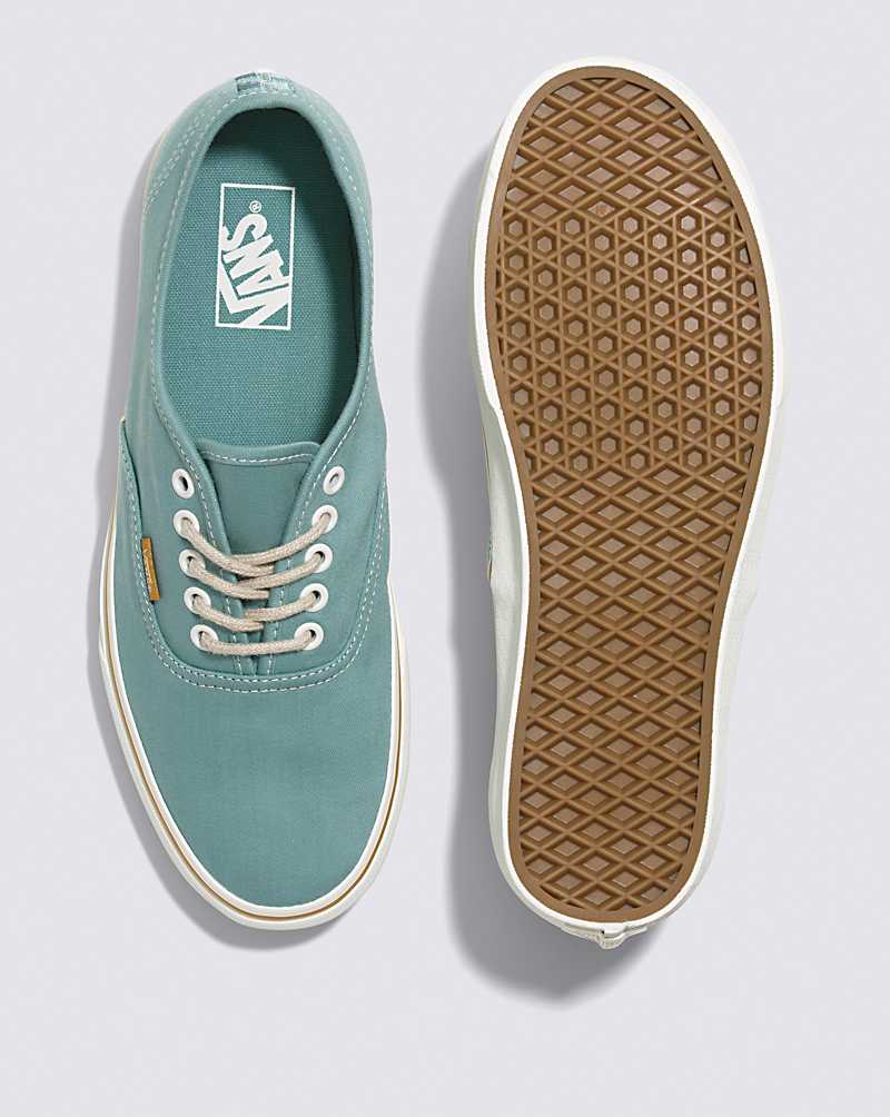 Vans Authentic Embroidered Check Shoe Men Sneakers Green | RH1-0565