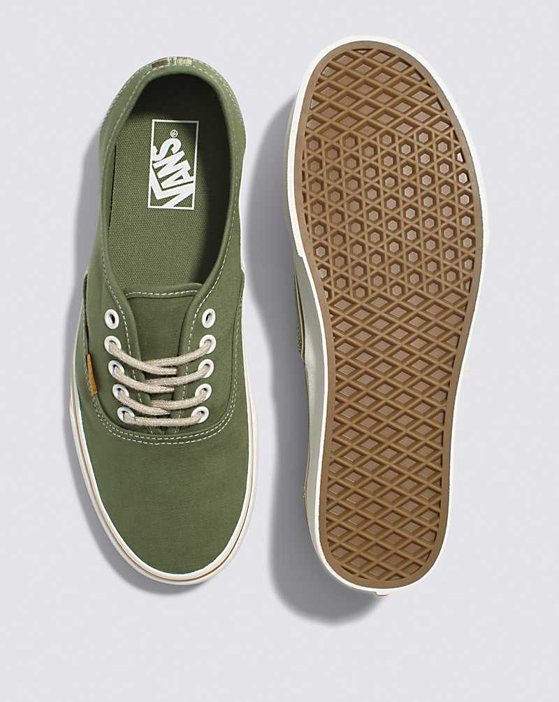 Vans Authentic Embroidered Check Shoe Women Sneakers Green | NE1-6288