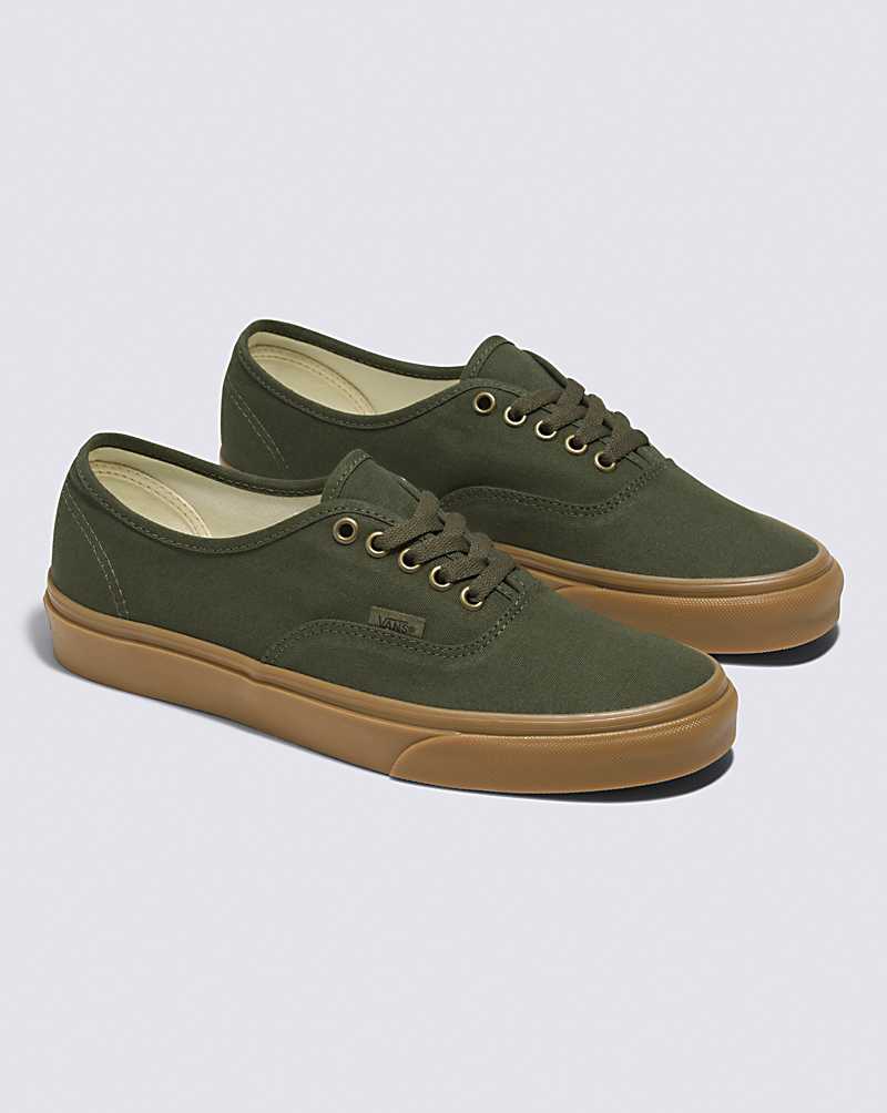 Vans Authentic Shoe Men Sneakers Green / Brown | VO1-6202