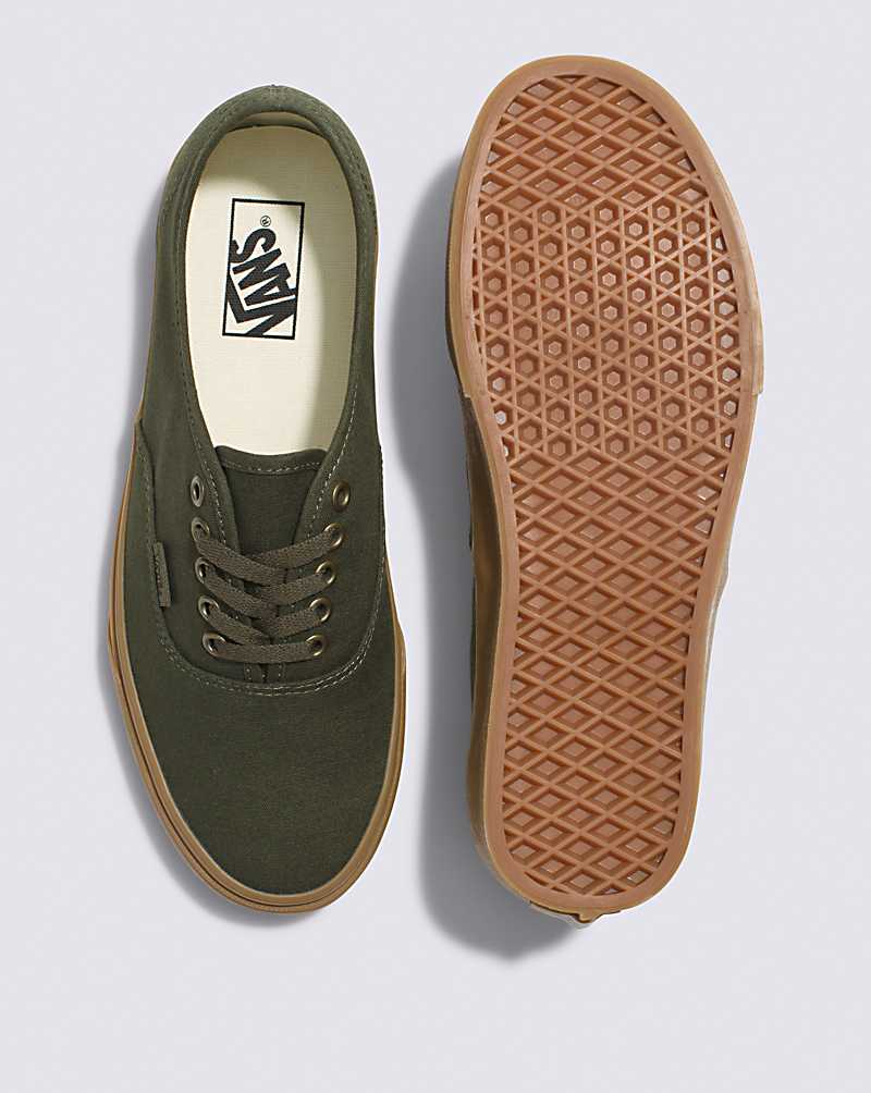 Vans Authentic Shoe Men Sneakers Green / Brown | VO1-6202