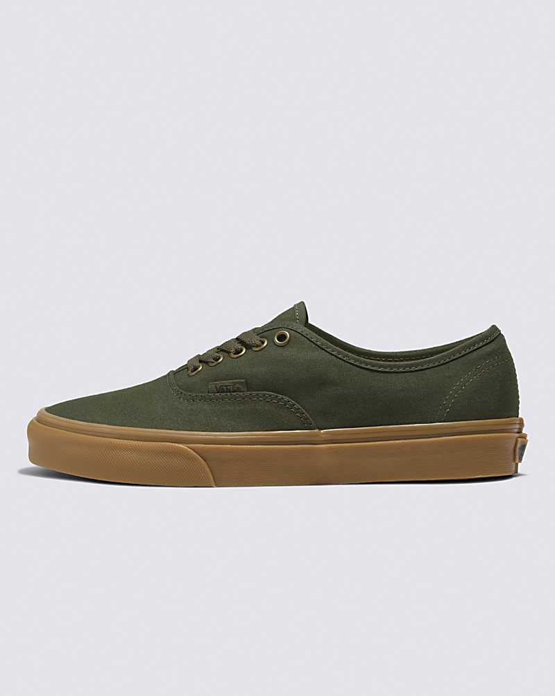 Vans Authentic Shoe Men Sneakers Green / Brown | VO1-6202