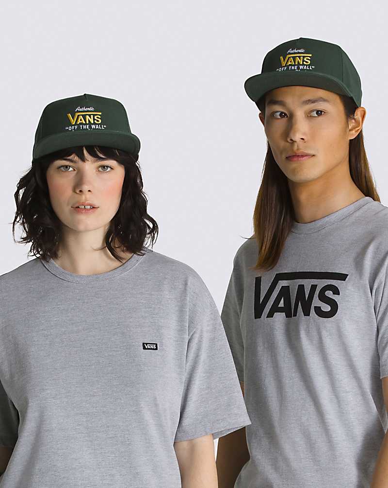 Vans Authentic Snapback Men Hats Green | TC1-3393