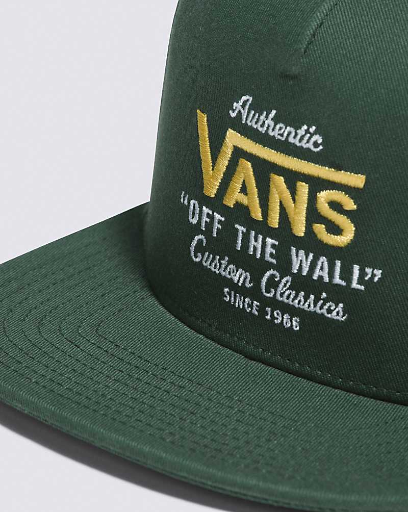 Vans Authentic Snapback Men Hats Green | TC1-3393