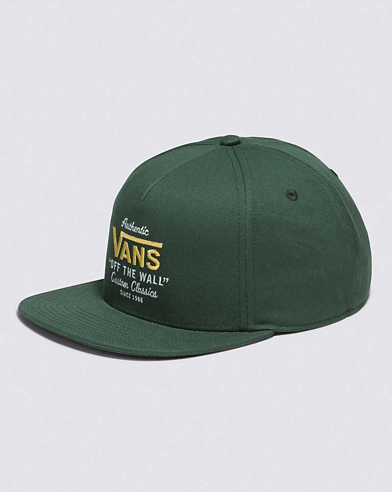 Vans Authentic Snapback Men Hats Green | TC1-3393