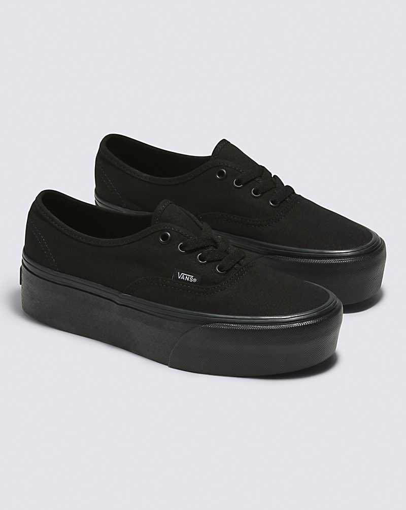 Vans Authentic Stackform Shoe Women Platform Shoes Black / Black | OW1-9568